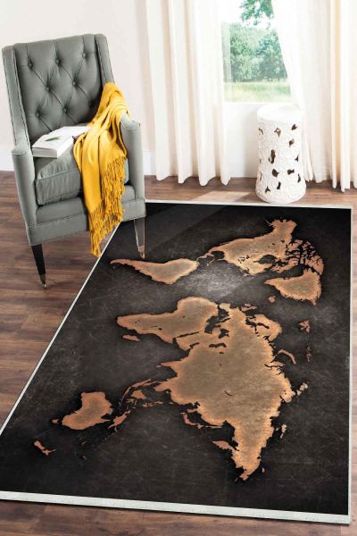 Birkilim Yıkanabilir Dekoratif Halı İpeksi Kaymaz Taban | MLN-IP-SD-155