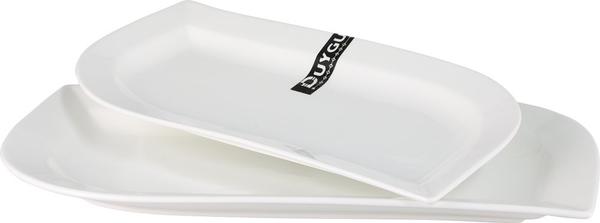 Duygu 2/4/6 Parça Servis Tabağı XL Oval Porselen | Beyaz | Dg-3414