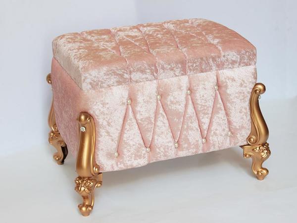 Avangarde Lüx Taşlı 2'li Çeyiz Sandığı Pudra