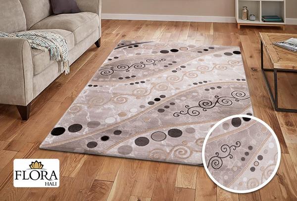 Flora Eleysa Collection Halı | Krem / Beyaz | F-1048A-Cream-White