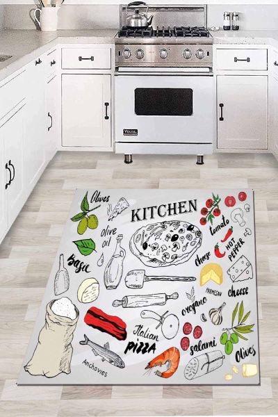 Birkilim Yıkanabilir İpeksi Kaymaz Taban Mutfak Halısı | MLN-IP-HT-682
