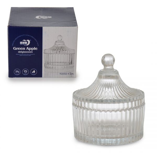 İpek| Cam Kapaklı Şekerlik 10.5cm | TG1032-4