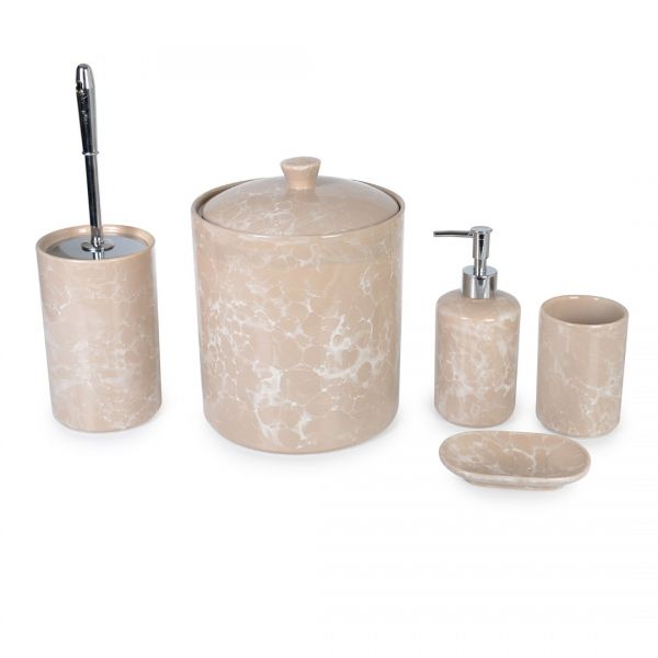 BEJ MERMER DESEN 5 LI BANYO SET |IPEK-SRB608