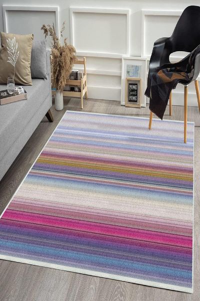 Birkilim Yıkanabilir Dekoratif Halı İpeksi Kaymaz Taban | MLN-IP-HS-391