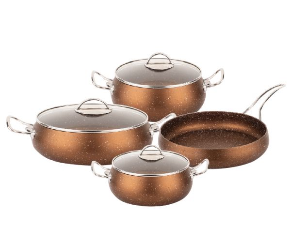 001-01-bronze 7-teiliges olla-granit-set