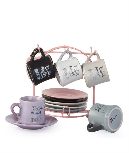 اكار | طقم فناجين سيراميك 6 أفراد