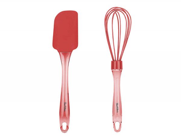 Tantitoni | Kırmızı Renkli Silikon Çırpıcı ve Spatula Seti