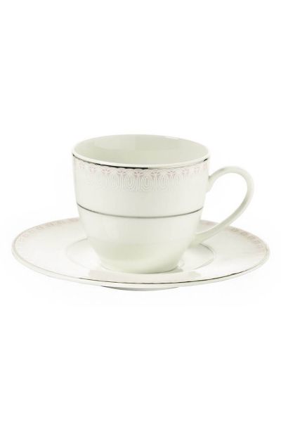 Kütahya Porcelain Bone Calypso 92914 Pattern Teacup Set