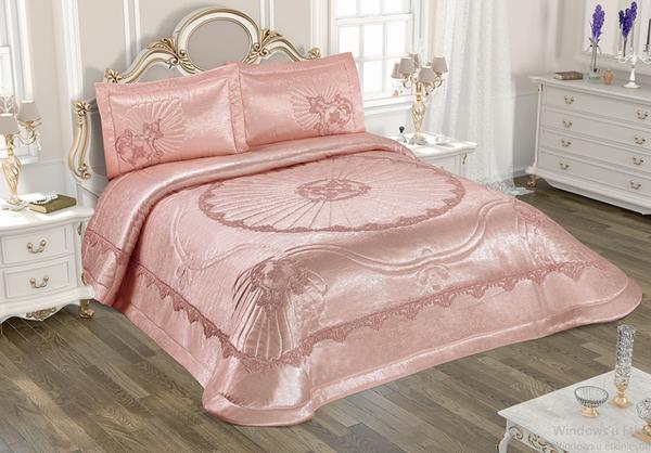 Belenay Çift Kişilik Yatak Örtüsü - Mira Cappicuno Pudra