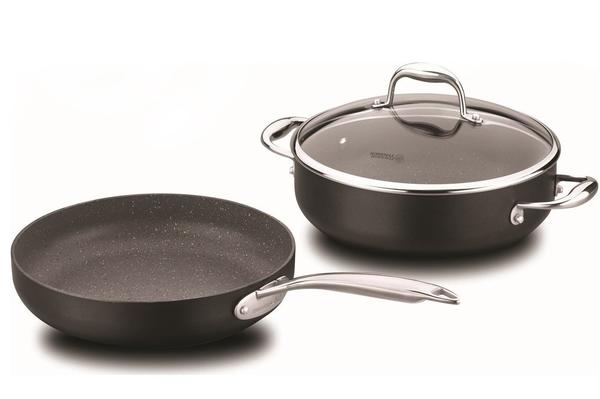 Korkmaz Sapphire 3 Parça Granit Tencere Takımı | Siyah | A1327