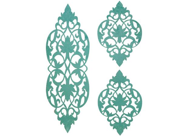 Zambak Kadife Salon Takımı 3 Parça Mint