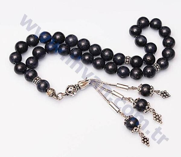 Safir Taşı Tesbih (925 AYAR GÜMÜŞLÜ 8mm)