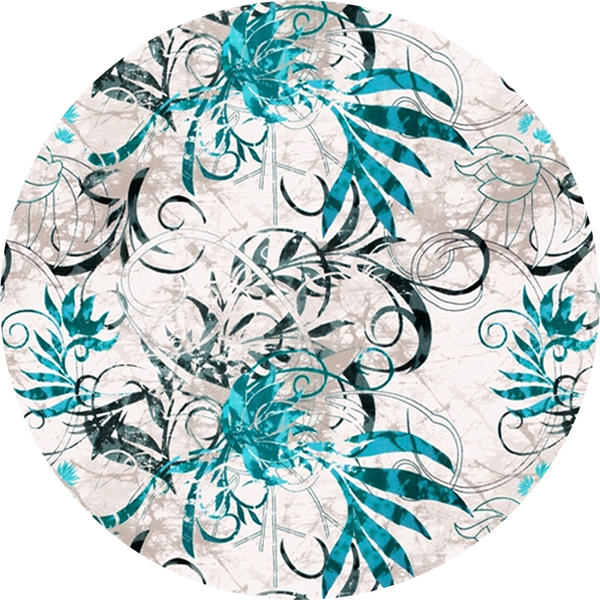 سجادة أرضية دائرية قابلة للغسل من Kozzy Home من الجلد غير قابلة للانزلاق 6451 100x100