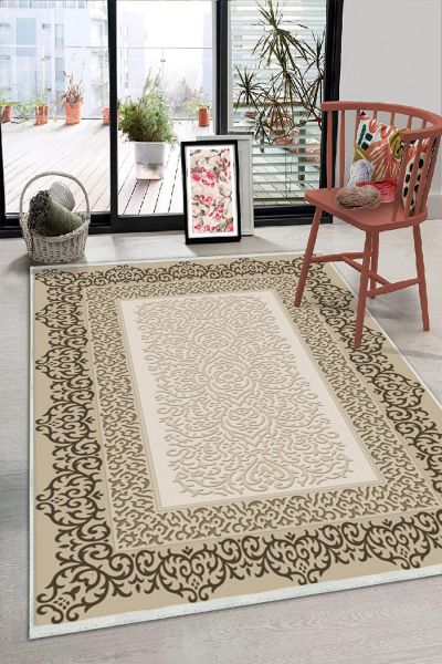 Birkilim Yıkanabilir Dekoratif Halı İpeksi Kaymaz Taban | MLN-IP-HS-198