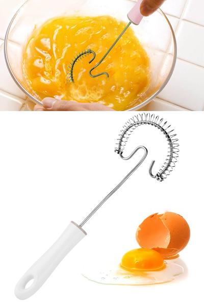 Batteur à oeufs en acier lux avec poignée en acrylique