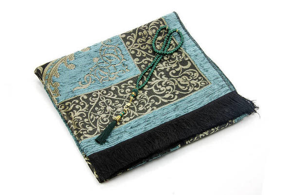 Lüks Osmanlı Şönil Seccade Tesbih Hediyeli Petrol