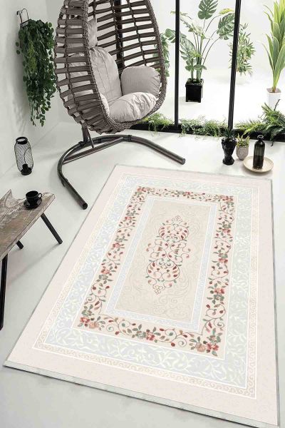 Birkilim Yıkanabilir Dekoratif Halı İpeksi Kaymaz Taban | MLN-IP-HK-010