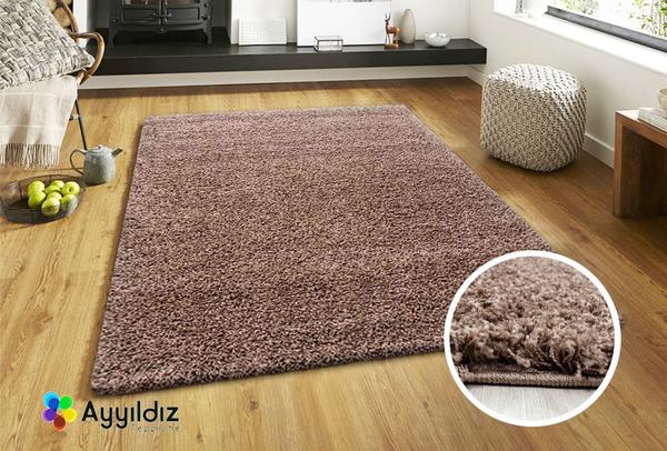 Ayyildiz Life Shaggy Halı 100% PP Shaggy 30mm 2000gr | Kahverengi | 1500Mocca