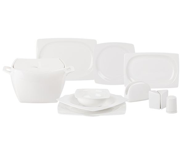 001-01-طقم عشاء مربع مكون من 60 قطعة من الصين العظام جديد