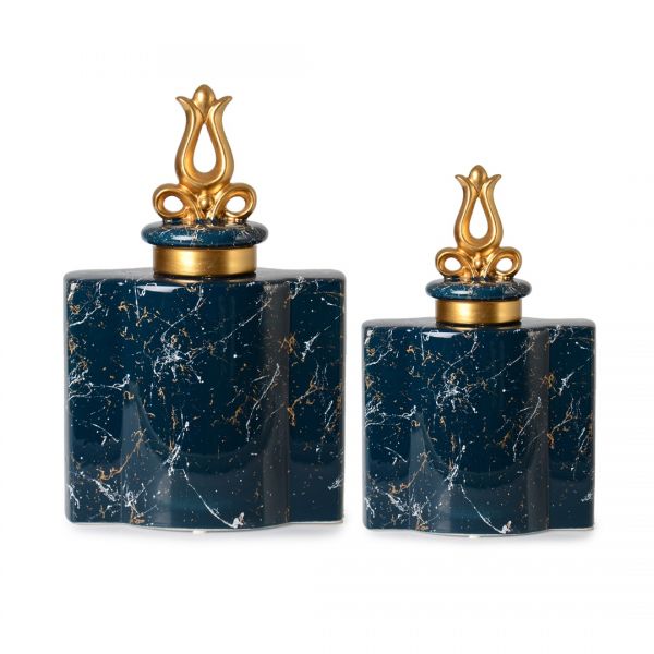 SEHZADE 2 كوب ليلي أزرق | حرير SRB650