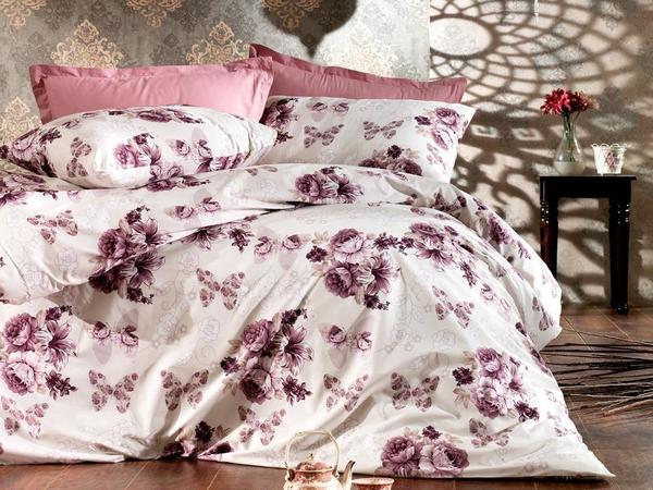 Ensemble de housse de couette double Dowry Land Deny Lila