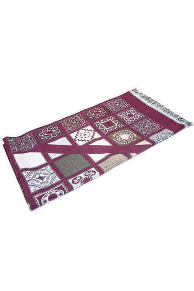 Tapis de prière économique en taffetas Forty Patch - Bordeaux