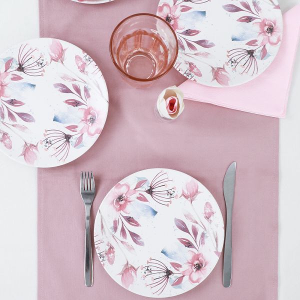 Violet Garden Pasta Tabağı 20 Cm 6 Adet - 20285 | Keramika