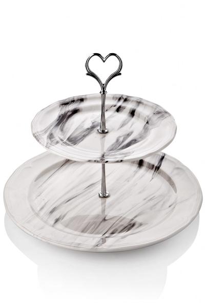 Service à deux couches de motif de marbre