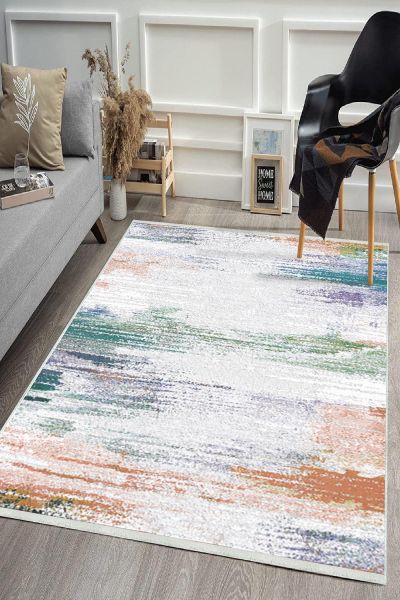 Birkilim Yıkanabilir Dekoratif Halı İpeksi Kaymaz Taban | MLN-IP-HS-382