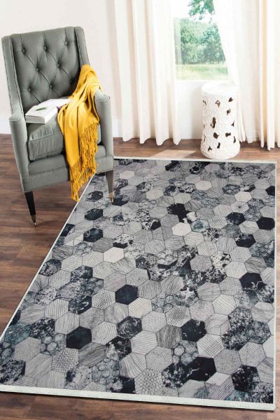 Birkilim Yıkanabilir Dekoratif Halı İpeksi Kaymaz Taban | MLN-IP-SD-162