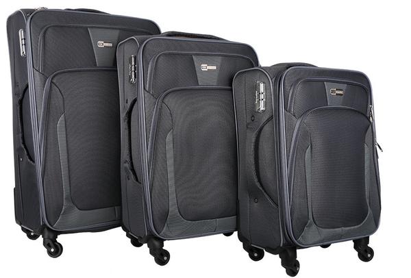 Baywalker 3'lü Bavul Seti | Tekerlekli | Gri | Şifreli | By-st-1647-grey2