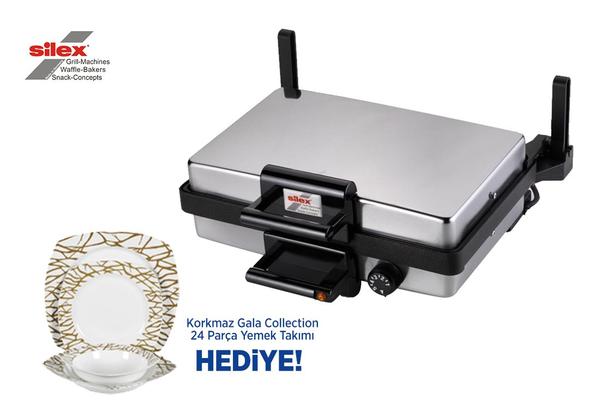 Silex Tost / Lahmacun / Izgara Makinesi | Gümüş | Korkmaz Çay Seti Hediyedir !