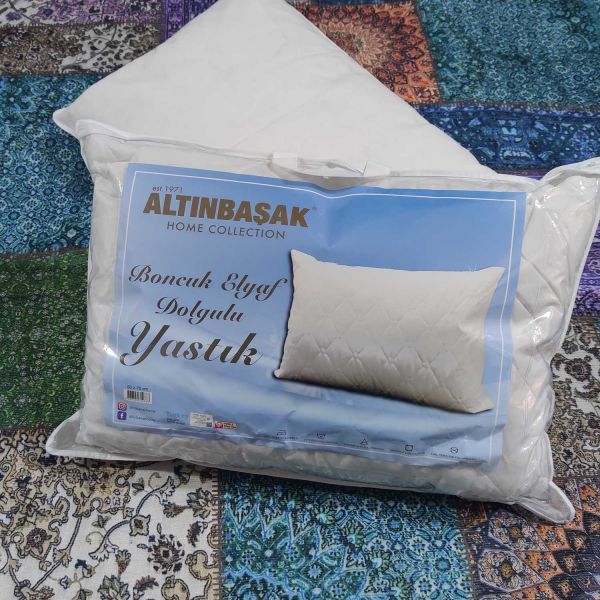 Altınbaşak 50*70 Boncuk Elyaf Yastık 700 gr "Kapitoneli"
