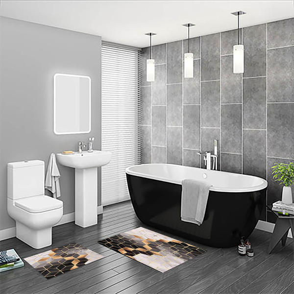 Soley Geo Djt. 2 Piece Bath Mat Set Closet Set 0897 01