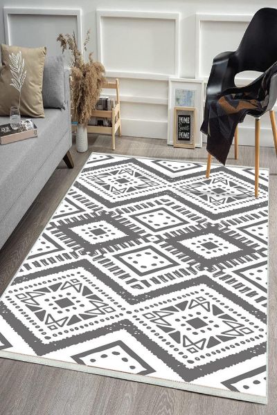 Birkilim Yıkanabilir Dekoratif Halı İpeksi Kaymaz Taban | MLN-IP-HS-468