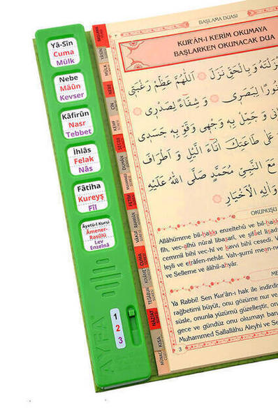 Sesli Yasini Şerif - Rahle Boy - 224 Pages - Couleur verte - Ayfa Publishing House