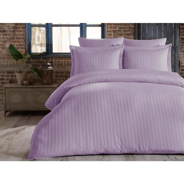 صقيل عادي مخطط فاخر | طقم غطاء لحاف مزدوج | نخبة