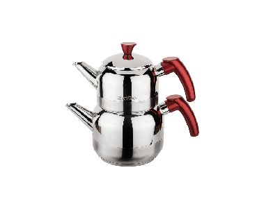 004-01-RED مجموعة أثينا صغيرة الحجم من الفولاذ الذي لا يصدأ 650/1150 مل