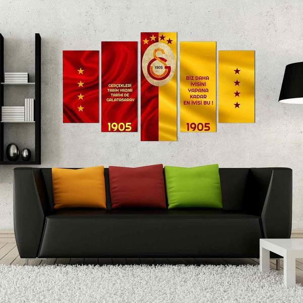 5 Parça Tablo - Galatasaray Aslan 1905