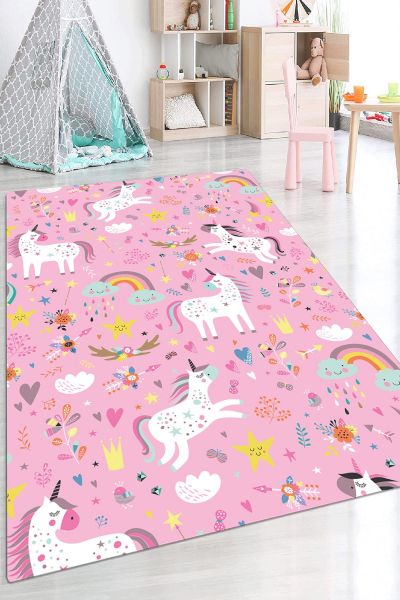 Birkilim Yıkanabilir Dekoratif Halı İpeksi Kaymaz Taban | MLN-IP-HP-621