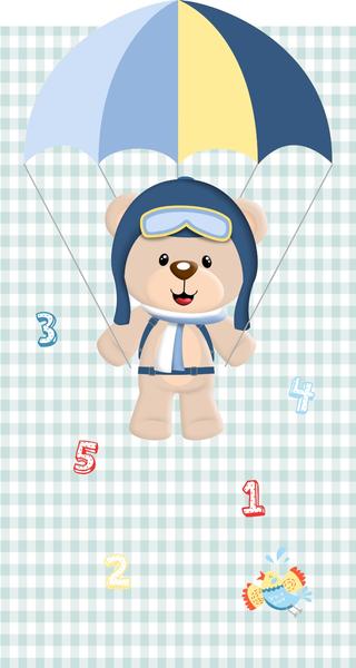 Bayev Çocuk Odası İçin Desenli Halı Ayıcık - 100x160 cm