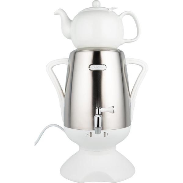 Almina | Elektrikli Semaver | 4.4 Litre | Beyaz-Gümüş | Al-7589