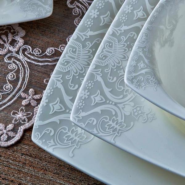 Neva Veronica 85 Parça Bone Premium Porselen Yemek Takımı | 12 Kişilik | N1136