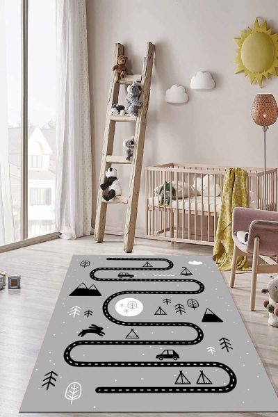 Birkilim Yıkanabilir İpeksi Kaymaz Taban Çocuk Odası Halısı | MLN-IP-HT-287