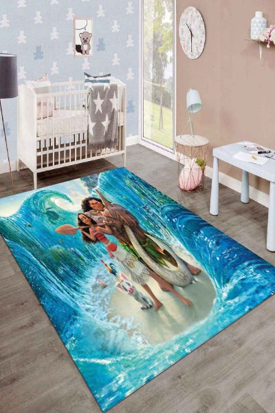 Birkilim Yıkanabilir İpeksi Kaymaz Taban Çocuk Odası Halısı | MLN-IP-SD-195