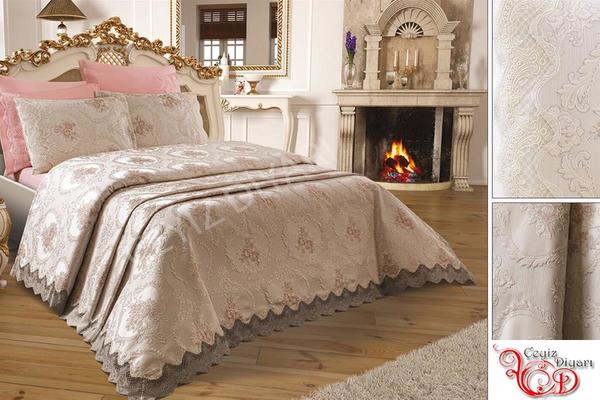 French Laced Melanie Pique Set Cappucino