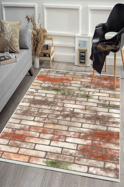 Birkilim Yıkanabilir Dekoratif Halı İpeksi Kaymaz Taban | MLN-IP-HS-367