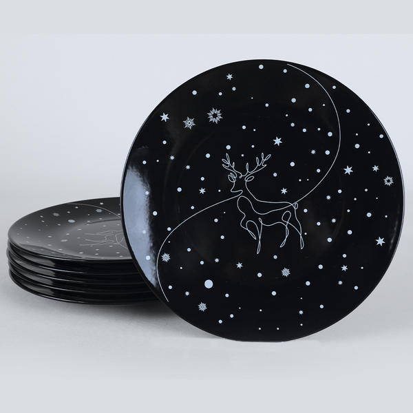 Winter Night Aegean Service Plate 26 Cm 6 Pieces | Keramika