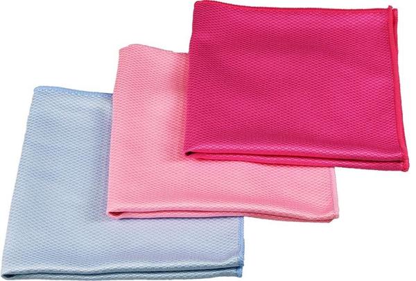 Dekonaz Süper Emici 3'lü Microfiber Bez Seti | Pudra | Pembe | Mavi | Mtf-set