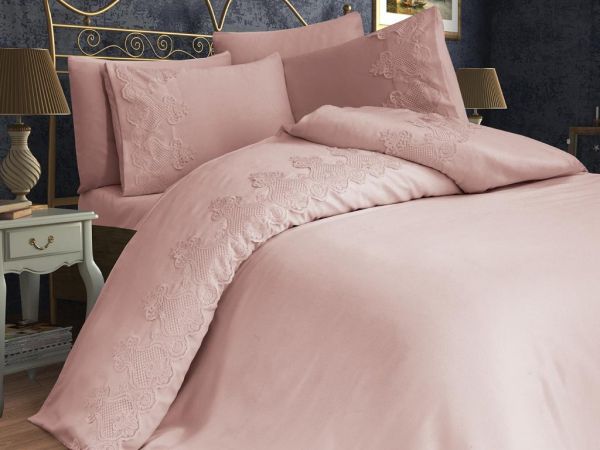 Dowery Dubai Double Duvet Cover Set Powder